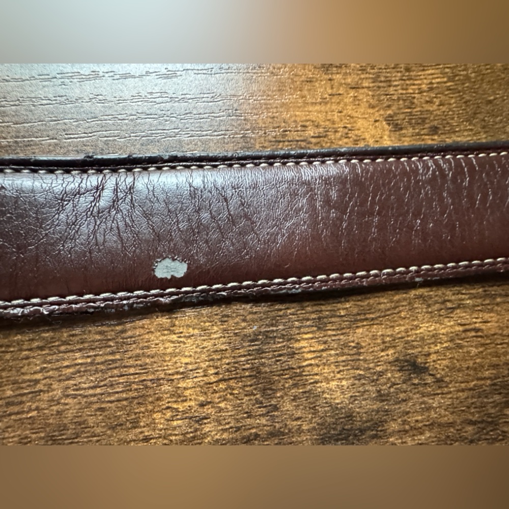 Tommy Hilfiger Genuine Leather Black Brown Reversible Belt Size 30-32 - Picture 6 of 15